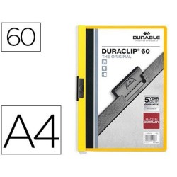 Dossier clip DuraClip 60hojas A4 amarillo