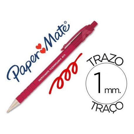 Bolígraf PAPERMATE Flexgrip Ultra retràctil vermell