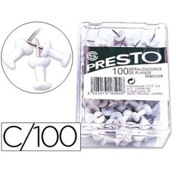 Push pins blanc -100u.