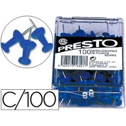 Push pins blau -100u.