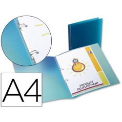 Carpeta 2 anelles PP 17mm. A4 Blau