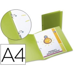 Carpeta 2 anelles PP 17mm. A4 Verd