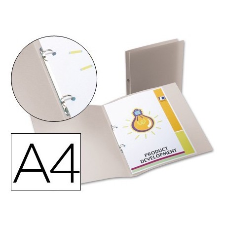 Carpeta 2 anelles PP 17mm. A4 Transparent