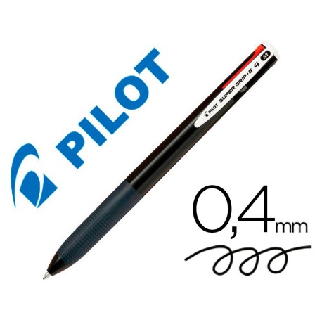 Boligraf 4 colors Pilot supergr.ip G4 negre