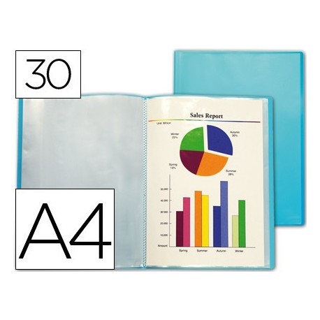 Carpeta 30 fundes A4 Blau Frosty