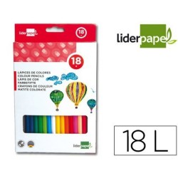 Estoig llapis color Liderpapel slim 18u.