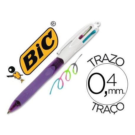 Bolígraf Bic 4 Colours grip Fashion