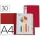 Carpeta 30 fundas personalizable A4 roja