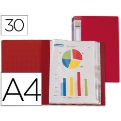 Carpeta 30 fundes personalitzable A4 vermella