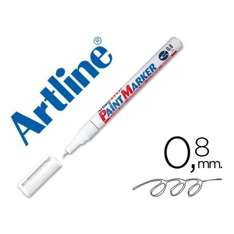 Rotulador Artline marcador permanente EK-444 xf blanco 0.8mm.