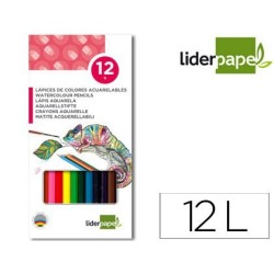 Llapis de colors aquarel·lables Liderpapel 12u.