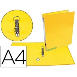 Carpeta 2 anelles 25mm A4 System groc