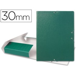 Carpeta proyectos cartón gofrado folio 30mm verde