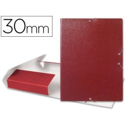 Carpeta proyectos cartón gofrado folio 30mm roja