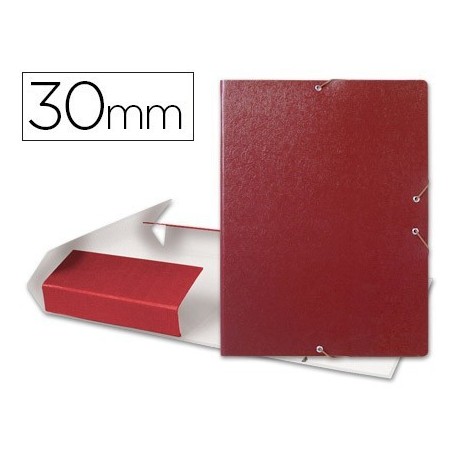 Carpeta proyectos cartón gofrado folio 30mm roja