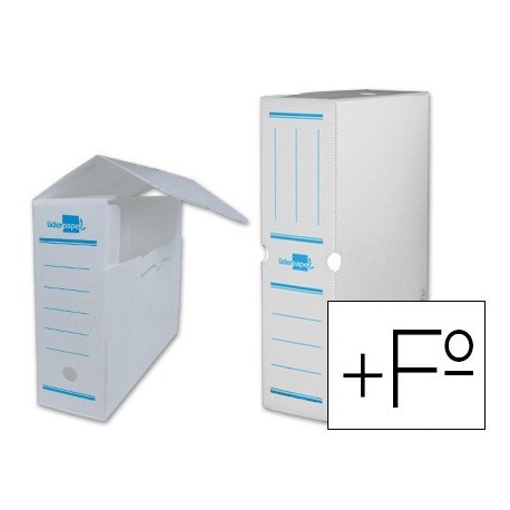 Caixes d'arxiu definitiu plàstic blanc Foli prolongat