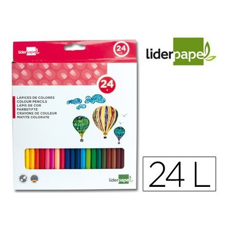 Estoig llapis color Liderpapel slim 24u.