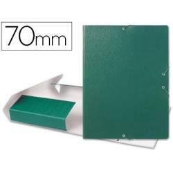 Carpeta proyectos cartón gofrado folio 70mm verde