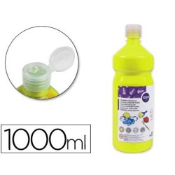 Témpera Liderpapel Basic 1000ml. amarillo limón