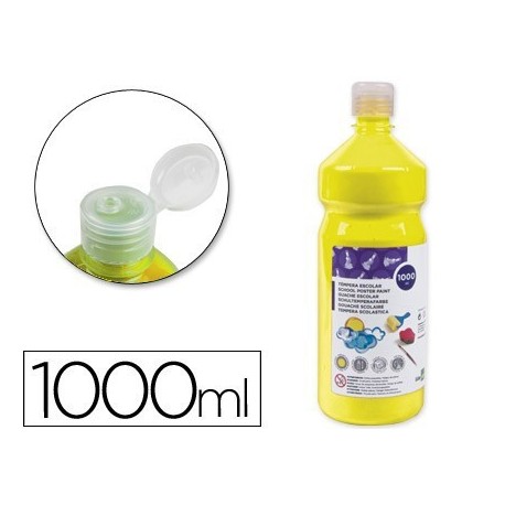 Témpera Liderpapel Basic 1000ml. amarillo