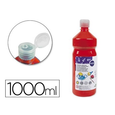 Témpera Liderpapel Basic 1000ml. rojo