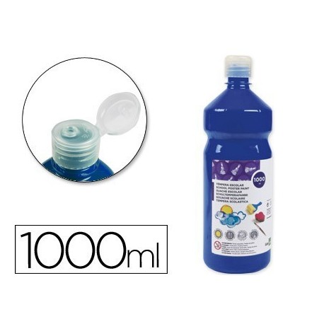 Témpera Liderpapel Basic 1000ml. azul marino