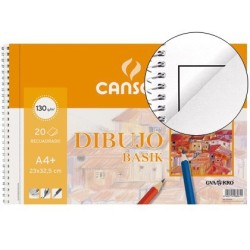 Paper dibuix Canson Basik amb requadre A3 amb espiral 20 fulls microperforat