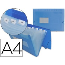 Carpeta classificadora PP A4 blau