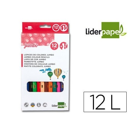 Estoig llapis color Liderpapel Jumbo 12u.