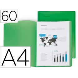 Carpeta 60 fundes A4 verd Frosty