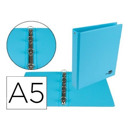 Carpeta 4 anelles PP 35mm A5 blau