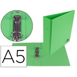 Carpeta 2 anelles PP 55mm A5 verd