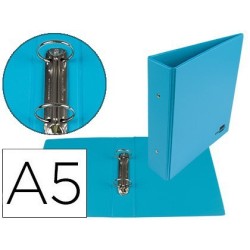 Carpeta 2 anelles PP 55mm A5 blau