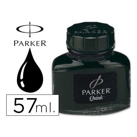 Tinta estilografica Parker negra -flascó