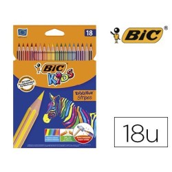 Llapis de color Bic evolution stripes 18 colors