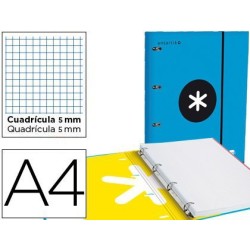 Carpeta amb recanvi Antartik A4 5x5m blau