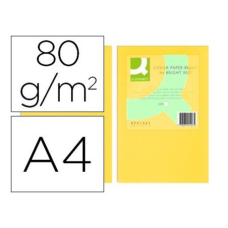 Papel A4 80gr amarillo 500 hojas