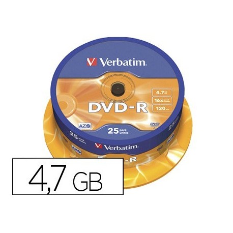 Dvd-r verbatim 4.7GB 25u.