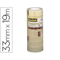 Cinta adhesiva Scotch transparent 550 19mm.x33m.