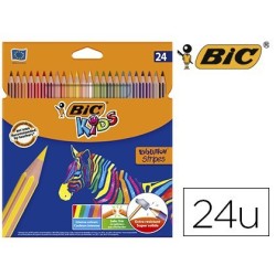 Llapis de color Bic evolution stripes 24 colors