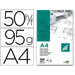 Bloc paper vegetal liderpapel A4 50f