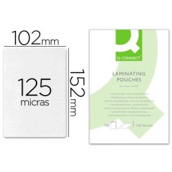 Fundes de plastificar 102x152mm 125µ. Carnet 100u.