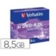 Dvd + r verbatim doble capa cap. 8.5gb 5u.