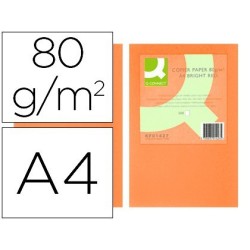 Papel A4 80gr naranja intenso 500 hojas