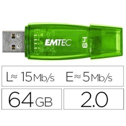 Memòria USB EMTEC flash c410 64 gb 2.0 verda