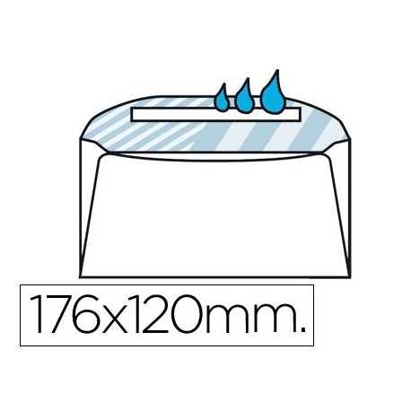 Sobre nº7 blanc comercial normalitzat 120x176mm engomat 500u.