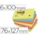 Post-it bloc notes neó 76x127mm blocs