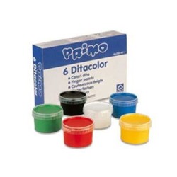 Pintura de dits Primo 250g 6u. colors assortits