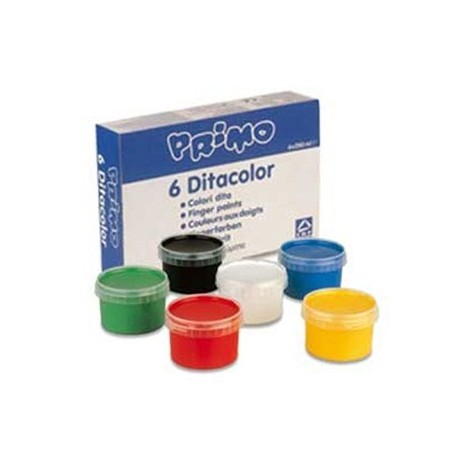 Pintura de dits Primo 250g 6u. colors assortits