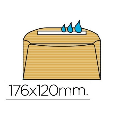 Sobre nº8 crema comercial normalitzat 120x176mm engomat 500u.